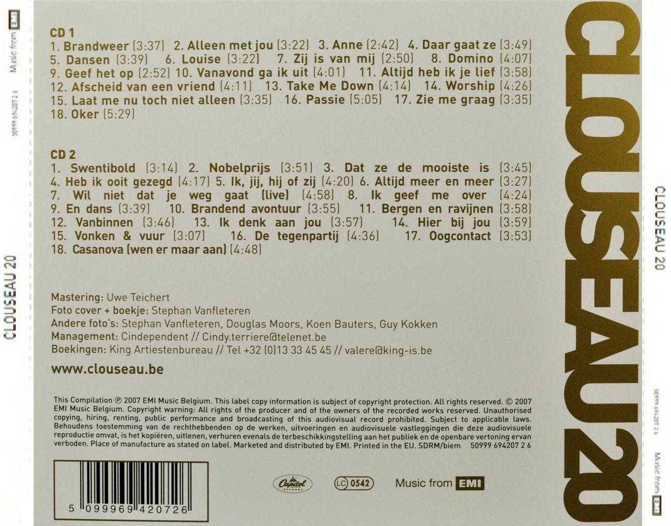 Clouseau Clouseau 20 : Back